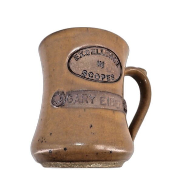 Hewlett Packard Col Signed Studio Art Pottery Coffee Mug Excellence in Scopes 5" - Picture 4 of 9